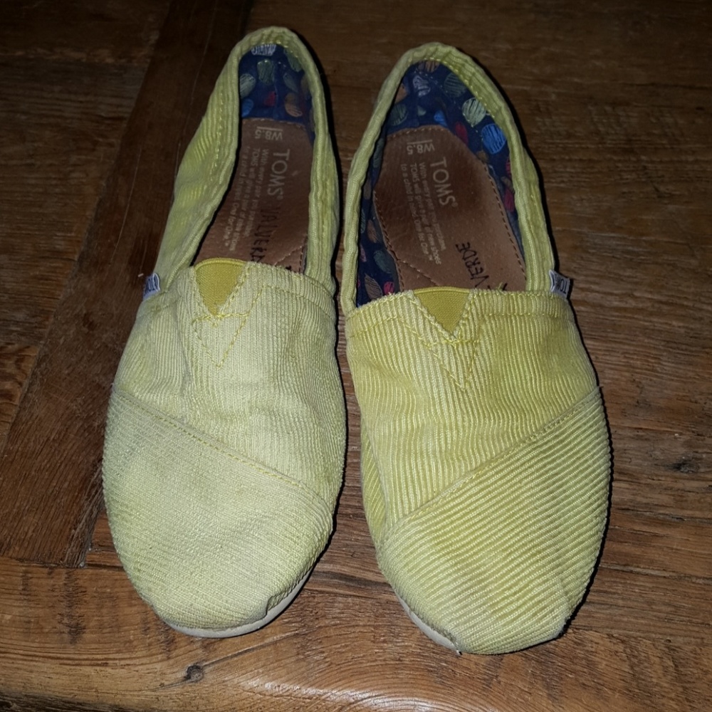 Toms light green/yellow slip-ons